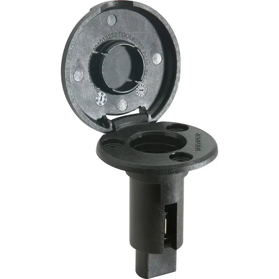 Attwood LightArmor Plug-In Base - 2 Pin - Black - Round [910R2PB-7] - Besafe1st® 