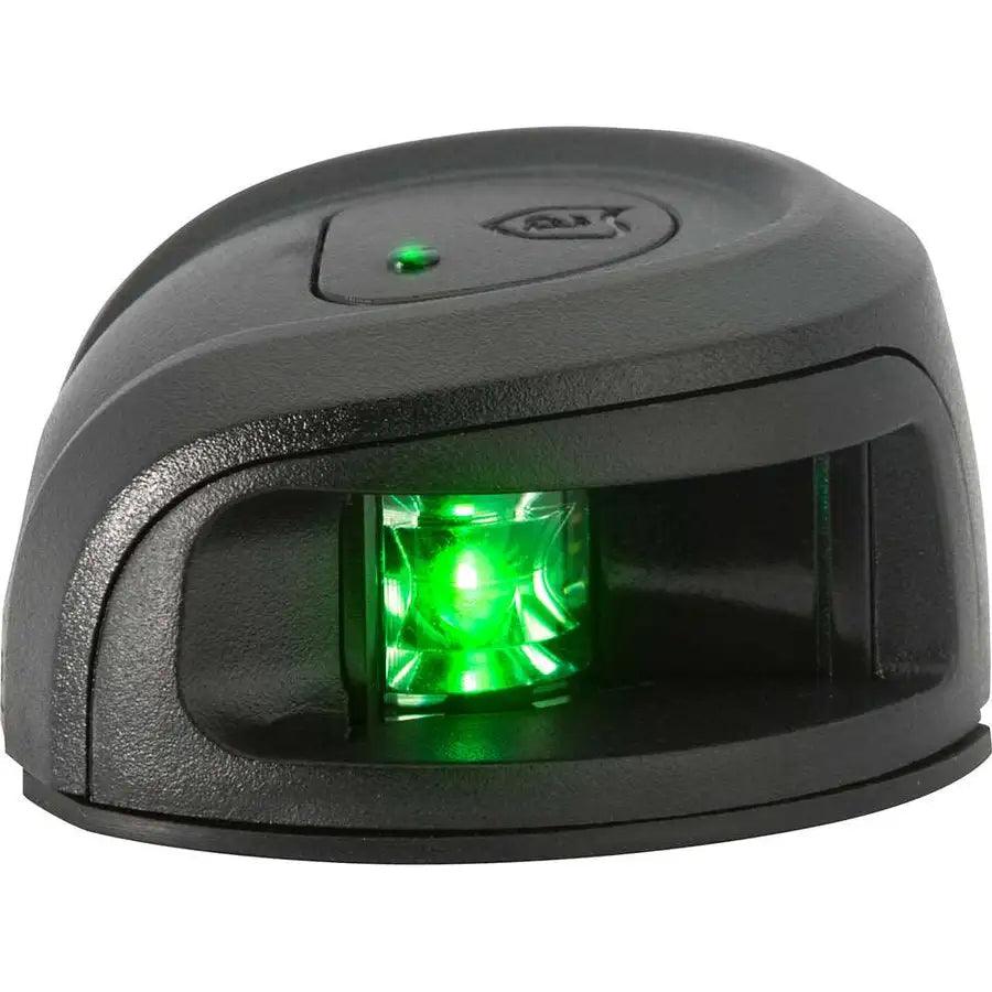 Attwood LightArmor Deck Mount Navigation Light - Black Composite - Starboard (green) - 2NM [NV2012PBG-7] - Besafe1st® 