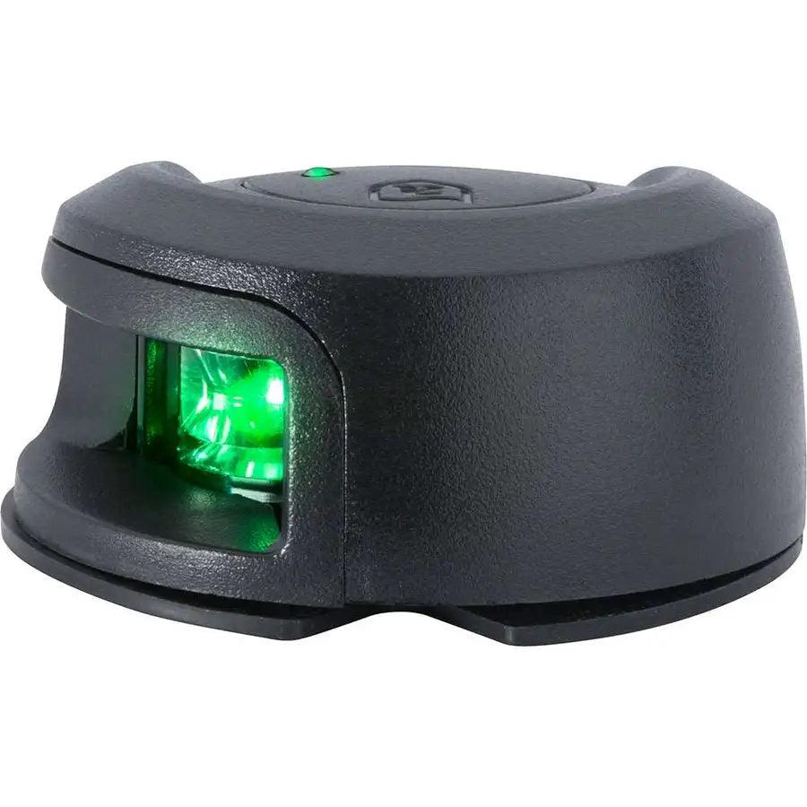 Attwood LightArmor Deck Mount Navigation Light - Black Composite - Starboard (green) - 2NM [NV2012PBG-7] - Besafe1st® 