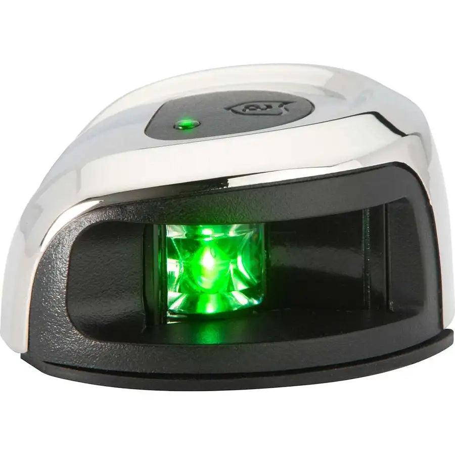 Attwood LightArmor Deck Mount Navigation Light - Stainless Steel - Starboard (green) - 2NM [NV2012SSG-7] - Besafe1st® 