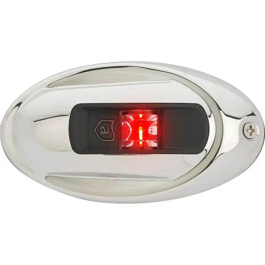 Attwood LightArmor Vertical Surface Mount Navigation Light - Oval - Port (red) - Stainless Steel - 2NM [NV4012SSR-7] Attwood Marine
