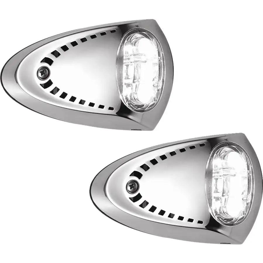 Attwood LED Docking Lights - Stainless Steel - White LED - Pair [6522SS7] - Besafe1st® 