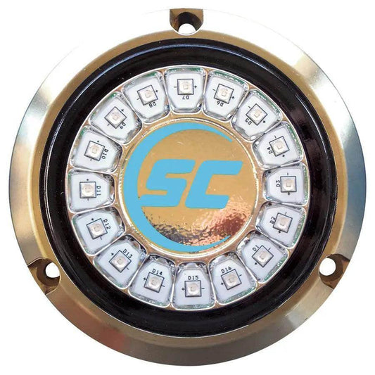 Shadow-Caster Bimini Blue Single Color Underwater Light - 16 LEDs - Bronze [SCR-16-BB-BZ-10] Shadow-Caster LED Lighting