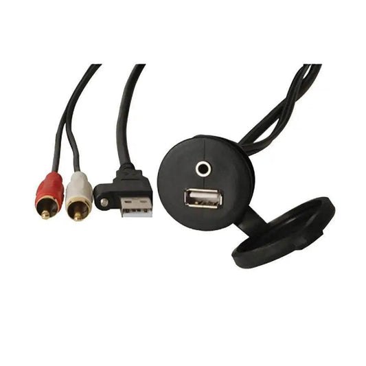 Fusion MS-CBUUSB3.5 Panel Mount USB 3.5mm Headphone Jack [010-12381-00] - Besafe1st