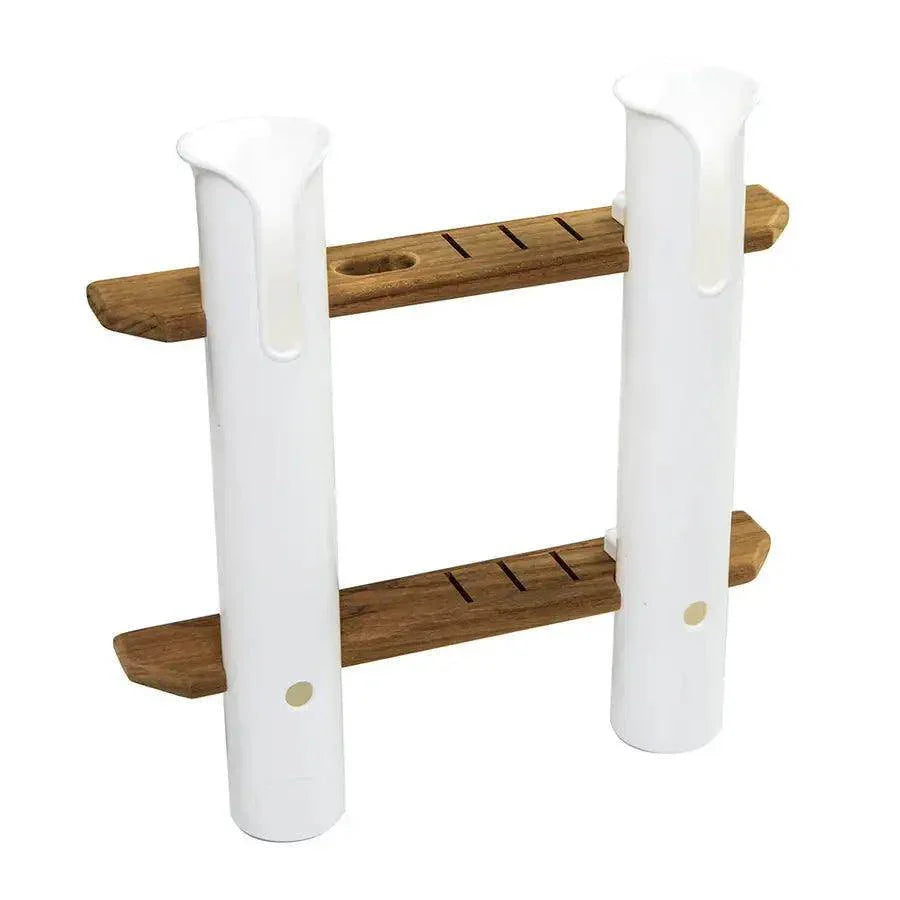 Whitecap Teak 2-Rod Tournament Storage Rack [63448] - Besafe1st
