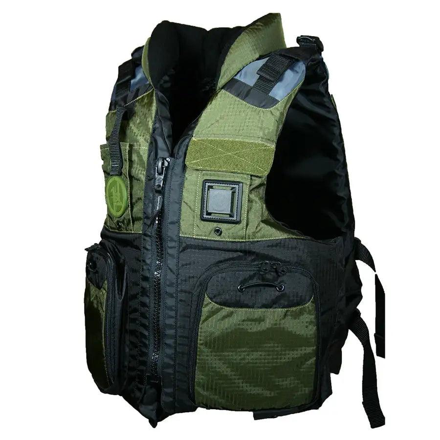 First Watch AV-800 Four Pocket Flotation Vest - OD Green - Large to XL [AV-800-GN-L/XL] - Besafe1st® 