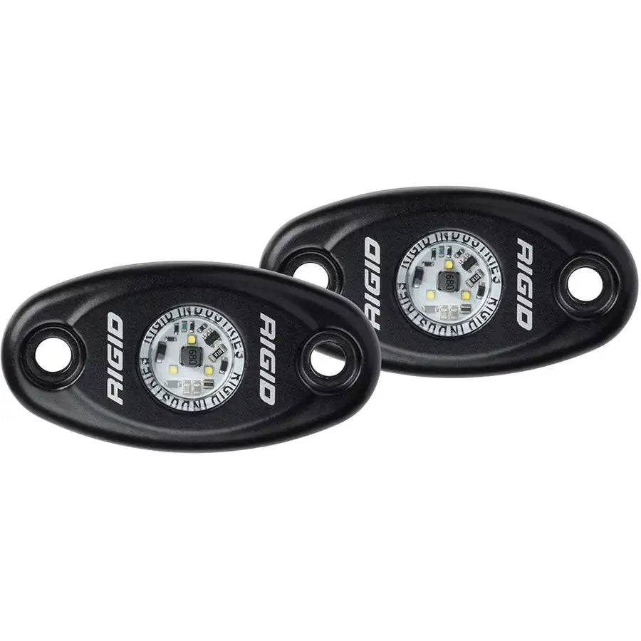 RIGID Industries A-Series Black High Power LED Light - Pair - Natural White [482083] - Besafe1st® 