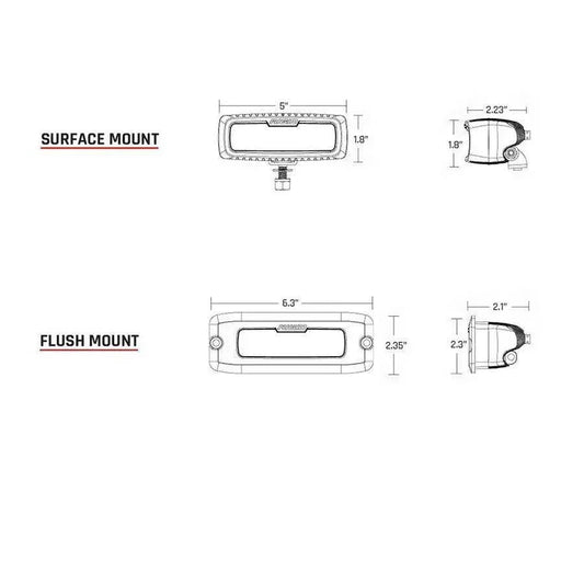 RIGID Industries SR-Q PRO Back Light Kit - Flush Mount Diffused - Pair - Black [980033] RIGID Industries