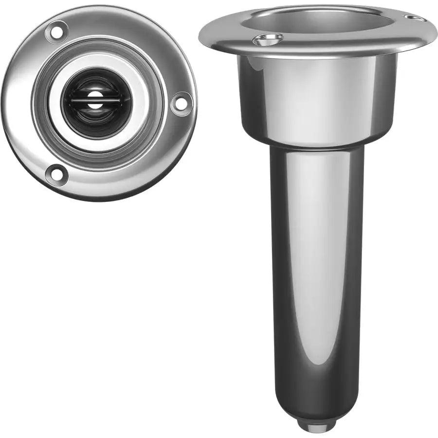 Mate Series Stainless Steel 0 Rod Cup Holder - Drain - Round Top [C1000D] - Besafe1st® 