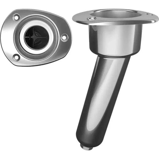 Mate Series Stainless Steel 15 Rod  Cup Holder - Drain - Oval Top [C2015D] Mate Series