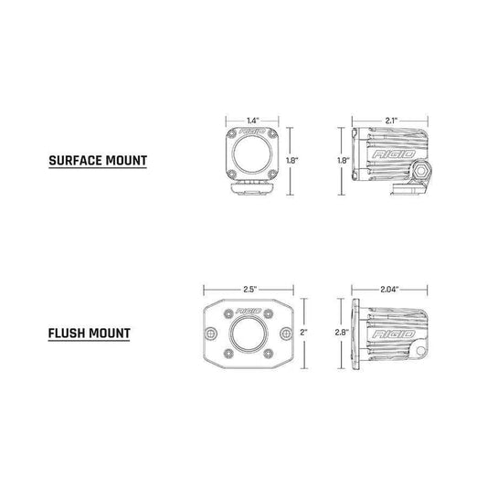 RIGID Industries Ignite Flush Mount Flood - Single - Black [20621] RIGID Industries