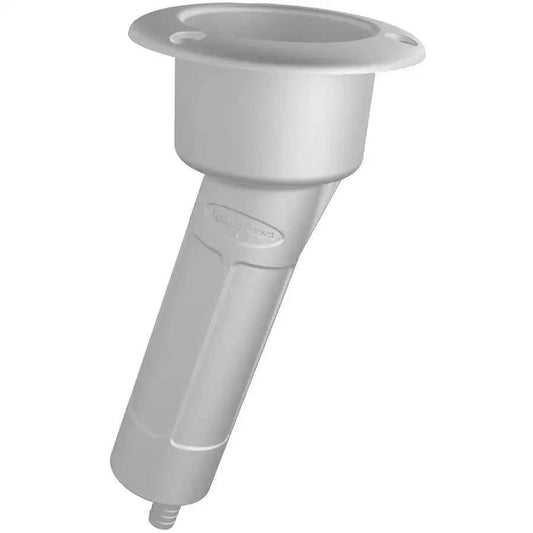 Mate Series Plastic 15 Rod  Cup Holder - Drain - Round Top - White [P1015DW] Mate Series