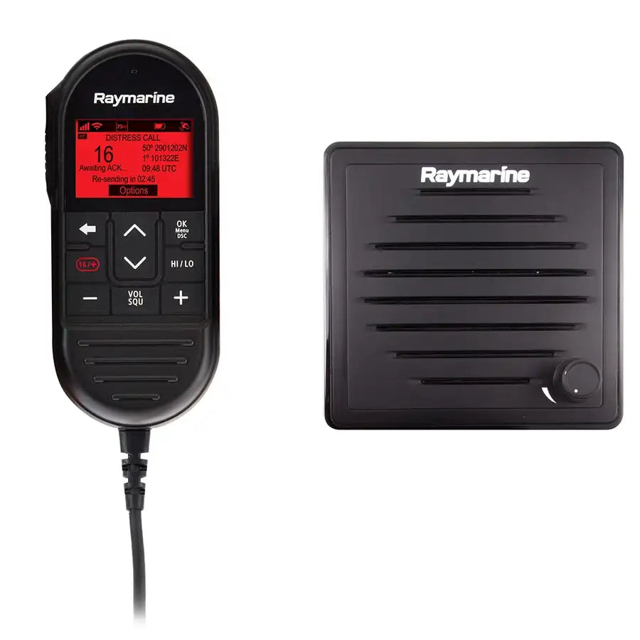 Raymarine Ray90 Wired Second Station Kit w/Passive Speaker, RayMic Wired Handset  RayMic Extension Cable - 10M [T70432] - Besafe1st®  