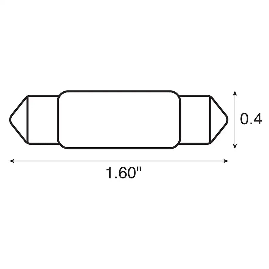 Ancor Bulb - Festoon - 12V, .74A, 10W, 6CP, 2-Pieces [522122] Besafe1st™ | 