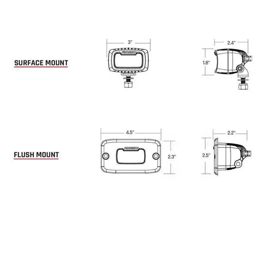 RIGID Industries SR-M Series PRO Diffused Backup Kit - Black [980013] RIGID Industries