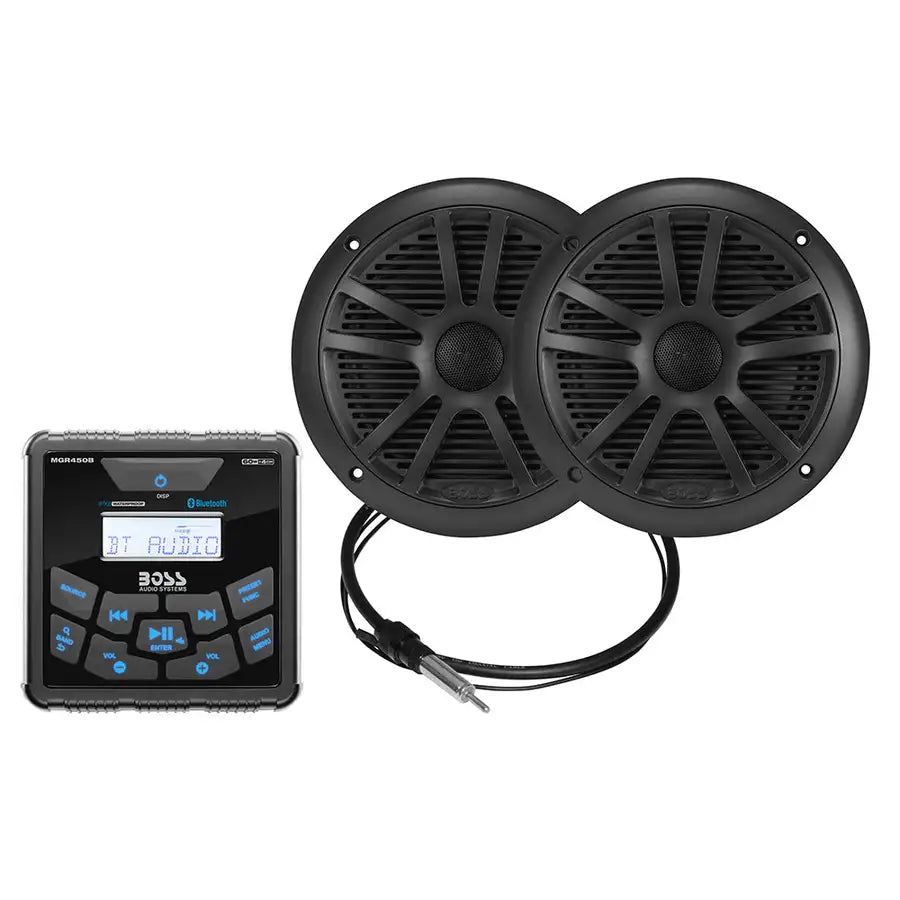 Boss Audio MCKGB450B.6 Marine Stereo  6.5" Speaker Kit - Black [MCKGB450B.6] - Besafe1st®  