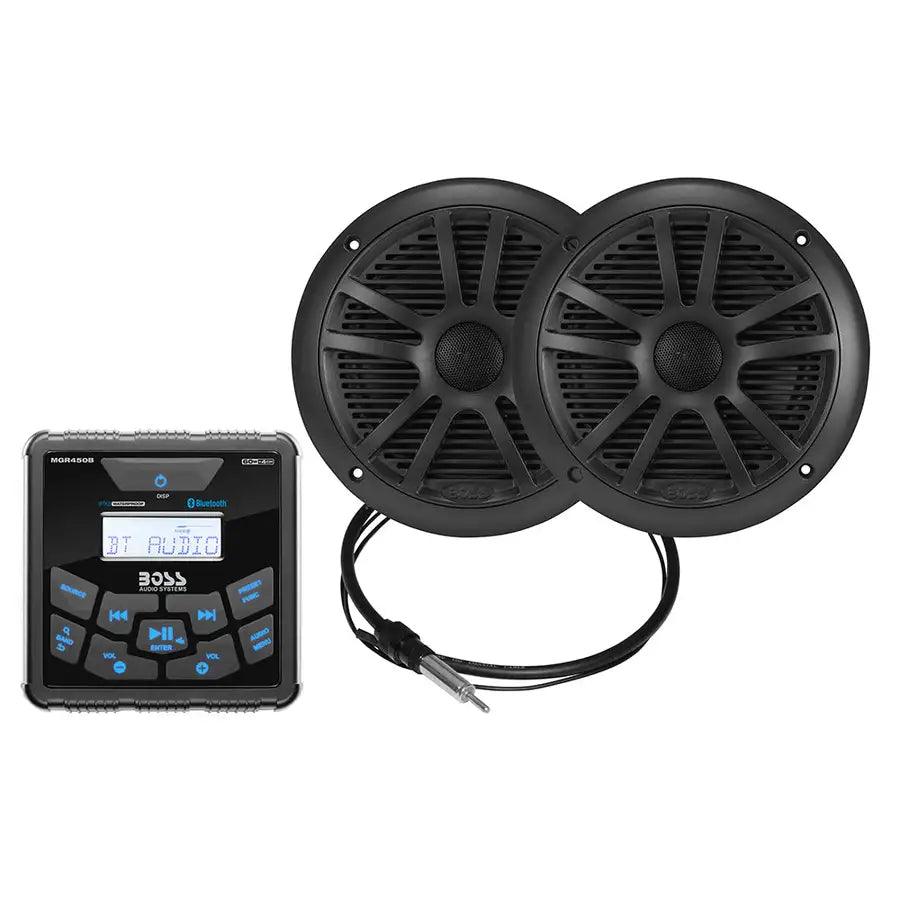 Boss Audio MCKGB450B.6 Marine Stereo  6.5" Speaker Kit - Black [MCKGB450B.6] - Premium Stereos Besafe1st®  Shop now 