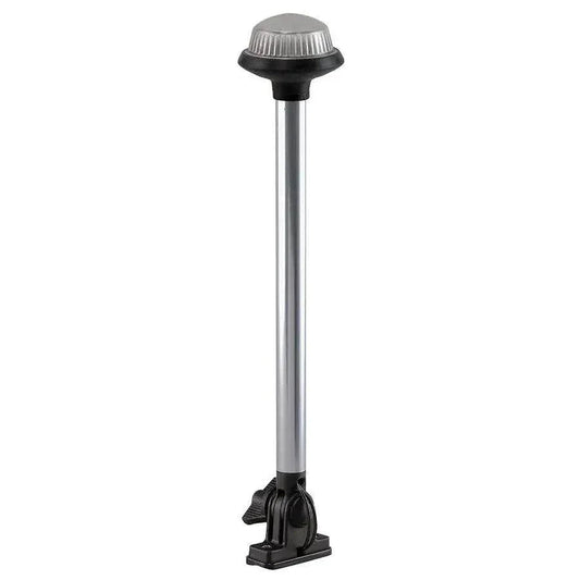 Perko Fold Down All-Round Frosted Globe Pole Light - Vertical Mount - White [1637DP0CHR] Perko