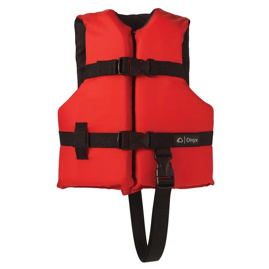 Onyx Nylon General Purpose Life Jacket - Child 30-50lbs - Red [103000-100-001-12] - Besafe1st® 