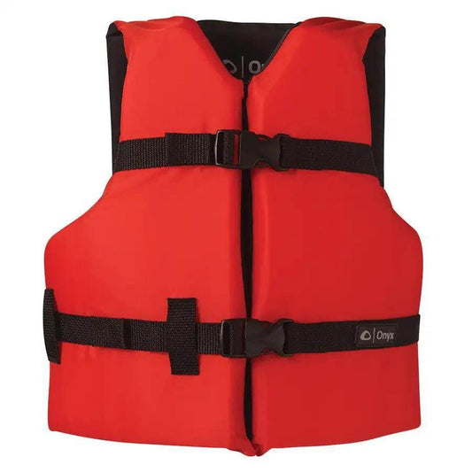 Onyx Nylon General Purpose Life Jacket - Youth 50-90lbs - Red [103000-100-002-12] - Besafe1st