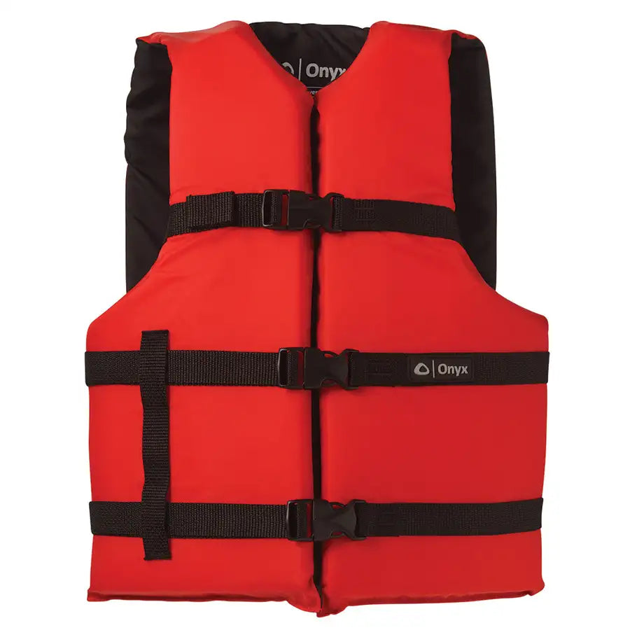 Onyx Nylon General Purpose Life Jacket - Adult Universal - Red [103000-100-004-12] - Besafe1st®  