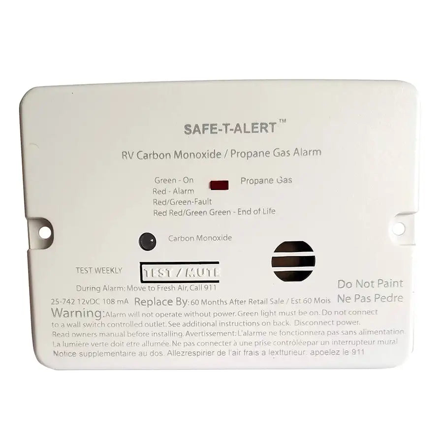 Safe-T-Alert Combo Carbon Monoxide Propane Alarm - Flush Mount - Mini - White [25-742-WHT] Besafe1st™ | 
