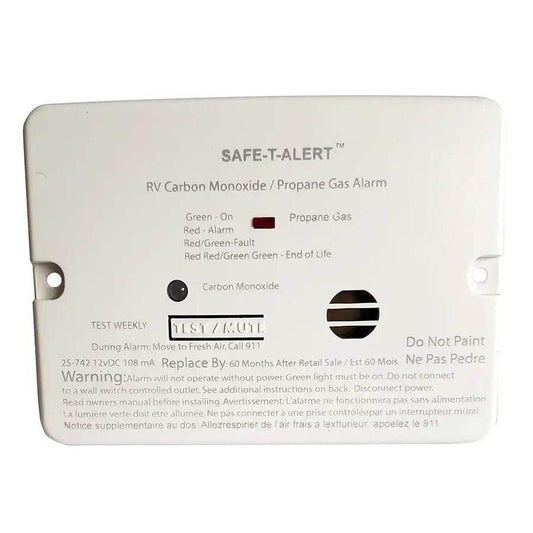 Safe-T-Alert Combo Carbon Monoxide Propane Alarm - Flush Mount - Mini - White [25-742-WHT] - Besafe1st