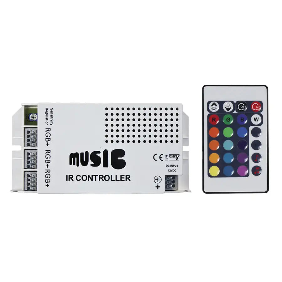 HEISE Sound Activated RGB Controller w/IR Remote [HE-RGBSAC-1] - Besafe1st® 