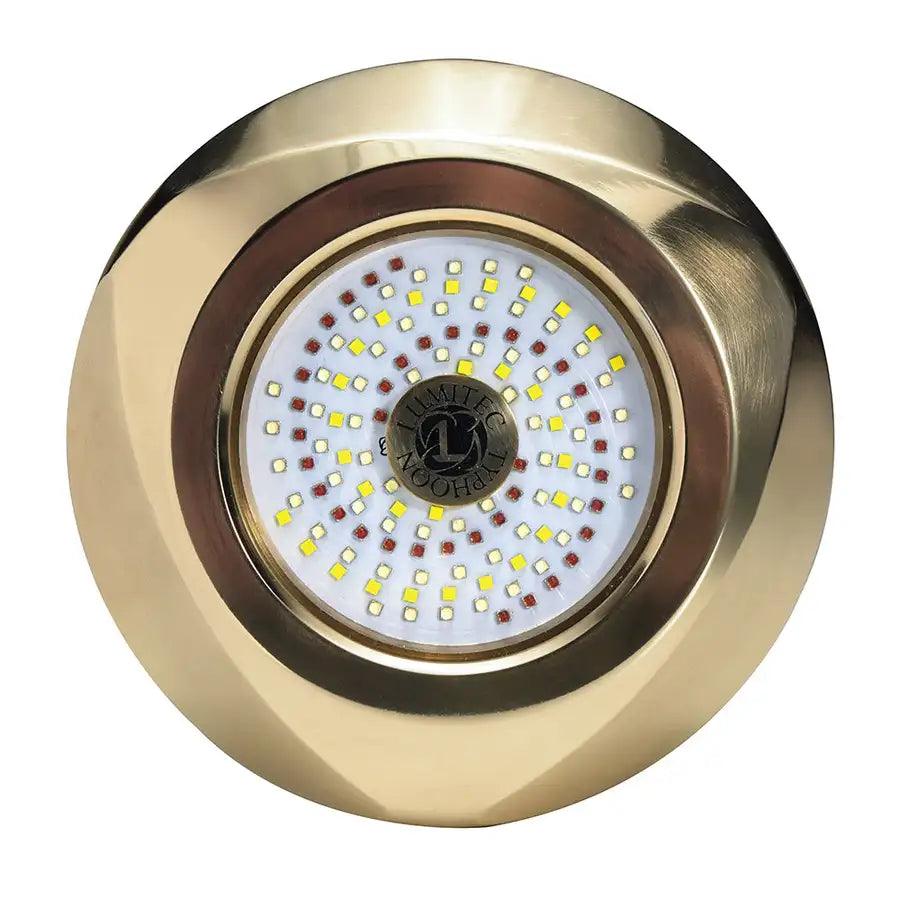 Lumitec SeaBlaze Typhoon Underwater Bronze Thru-Hull LED Light - White/Blue [101448] - Besafe1st® 