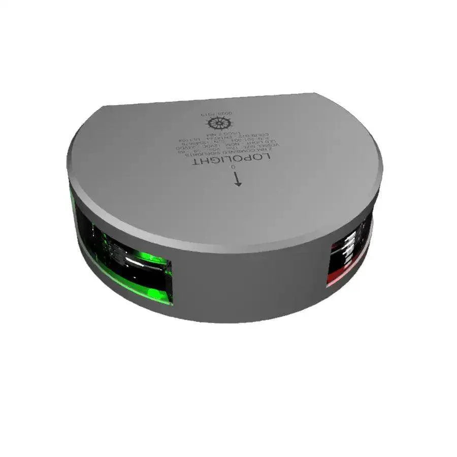 Lopolght Series 201-004 - Starboard  Port Sidelight - 2NM - Vertical Mount - Green/Red - Silver Housing [201-004] Lopolight