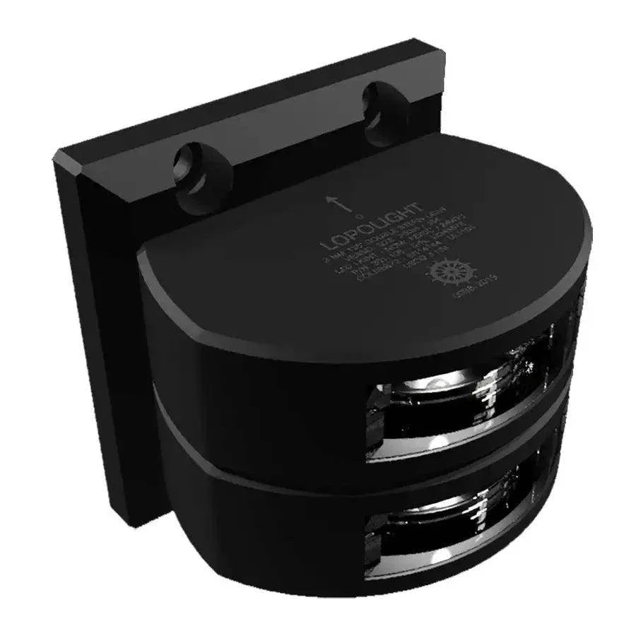 Lopolight Series 301-106 - Double Stacked Stern Light - 3NM - Vertical Mount -White - Black Housing [301-106ST-B] - Besafe1st