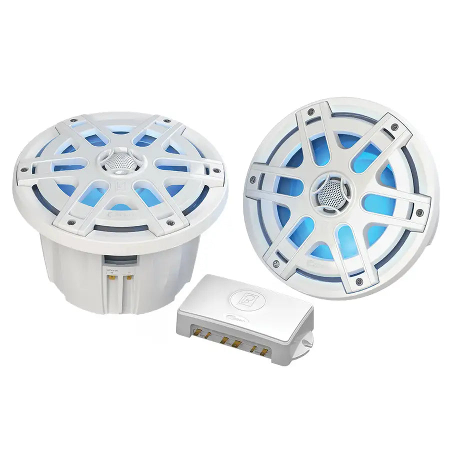 Poly-Planar MA-OC8 8" 500 Watt Waterproof Blue LED Speaker - White [MA-OC8] - Besafe1st®  