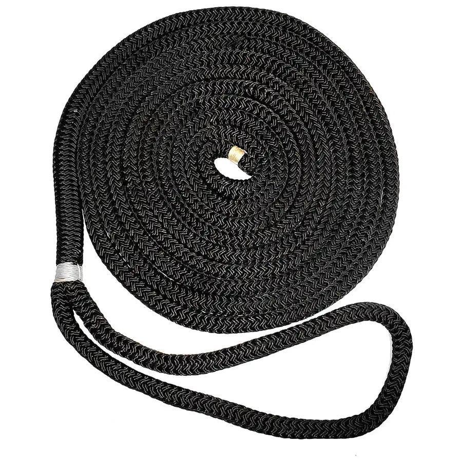 New England Ropes 1/2" Double Braid Dock Line - Black - 25 [C5054-16-00025] - Besafe1st