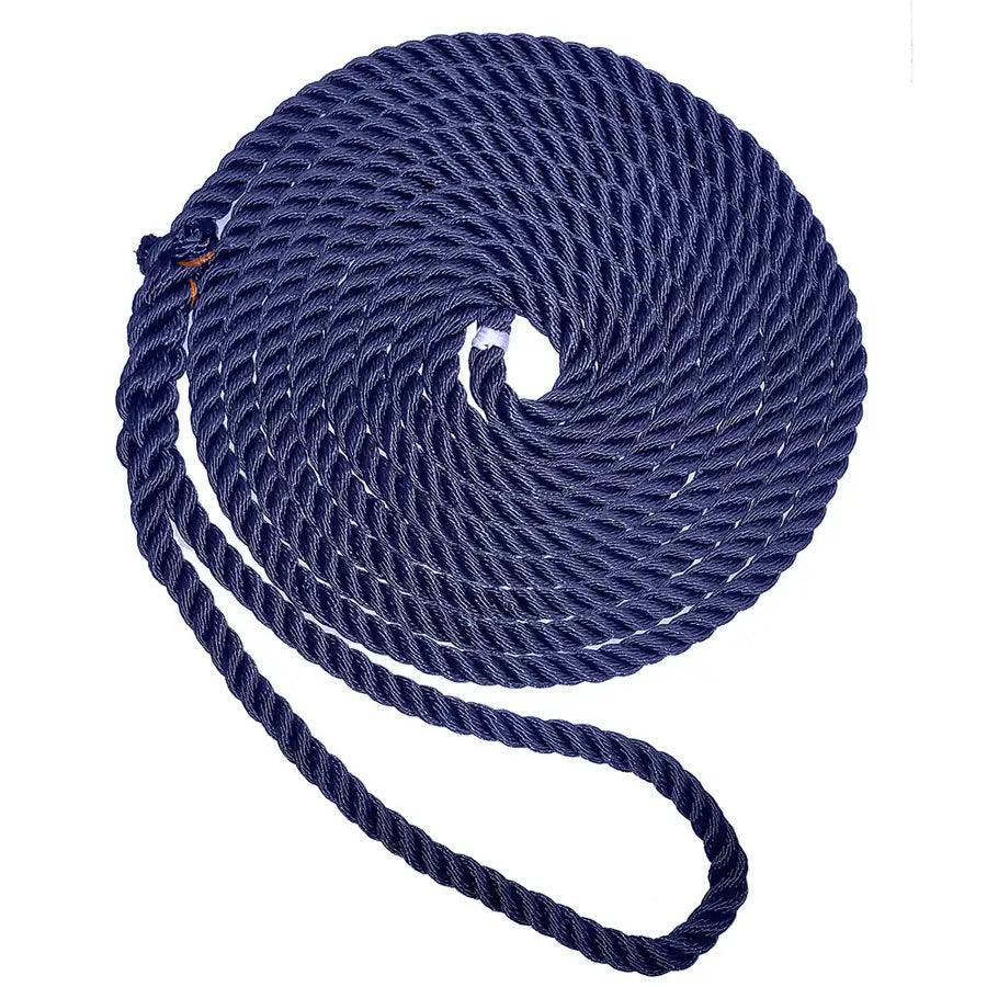 New England Ropes 1/2" Premium 3-Strand Dock Line - Navy Blue - 25 [C6053-16-00025] - Besafe1st