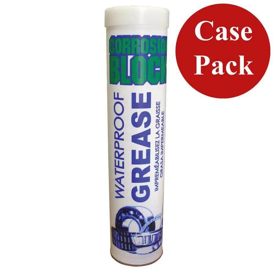 Corrosion Block High Performance Waterproof Grease - 14oz Cartridge - Non-Hazmat, Non-Flammable Non-Toxic *Case of 10* [25014CASE] - Besafe1st