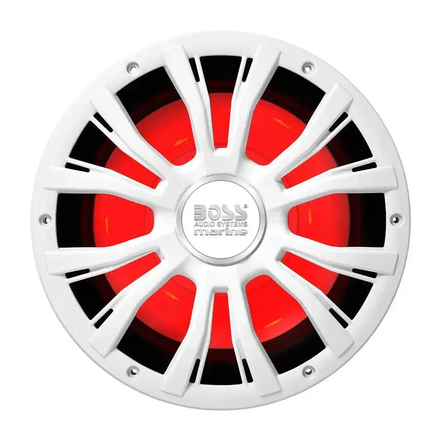 Boss Audio 10" MRG10W Subwoofer w/RGB Lighting - White - 800W [MRGB10W] - Besafe1st