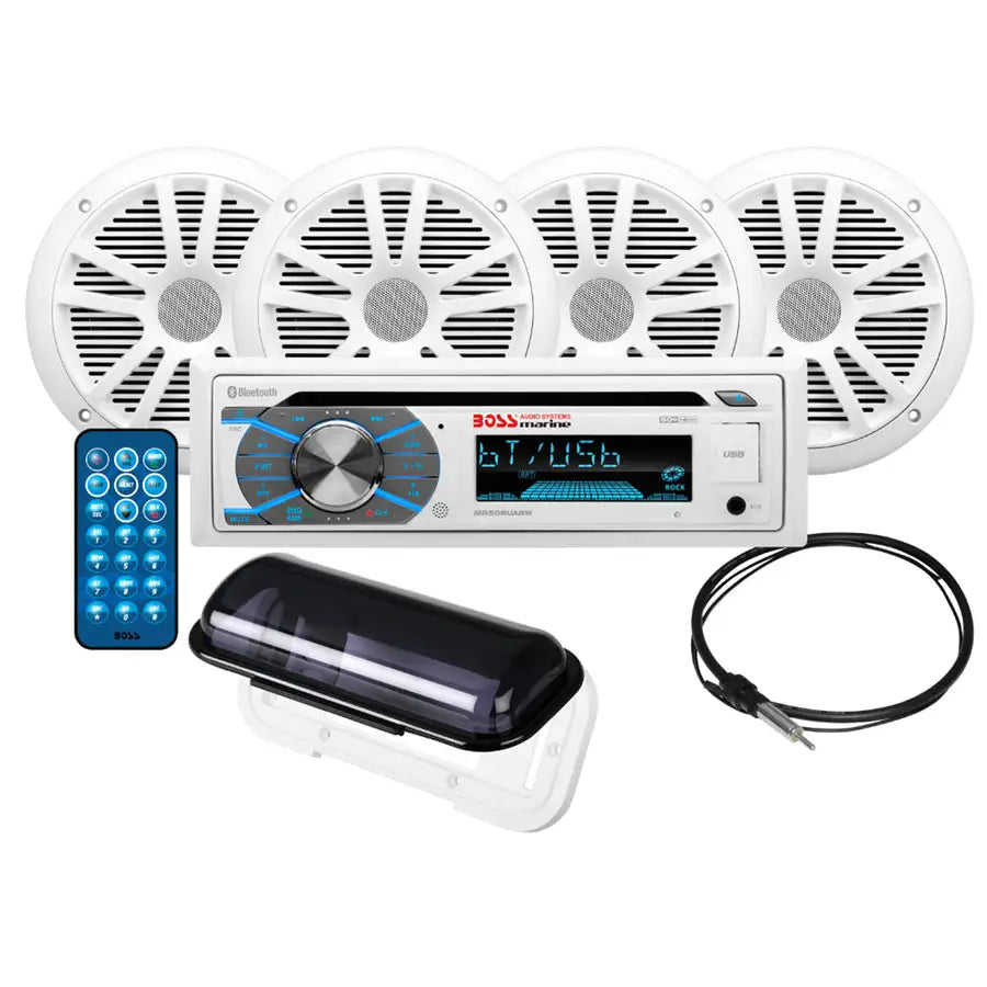 Boss Audio MCK508WB.64S Marine Stereo  2 Pairs of 6.5" Speaker Kit - White [MCK508WB.64S] Besafe1st™ | 