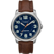 Timex Mens Expedition Metal Field Watch - Blue Dial/Brown Strap [TW4B16000JV] - Besafe1st® 