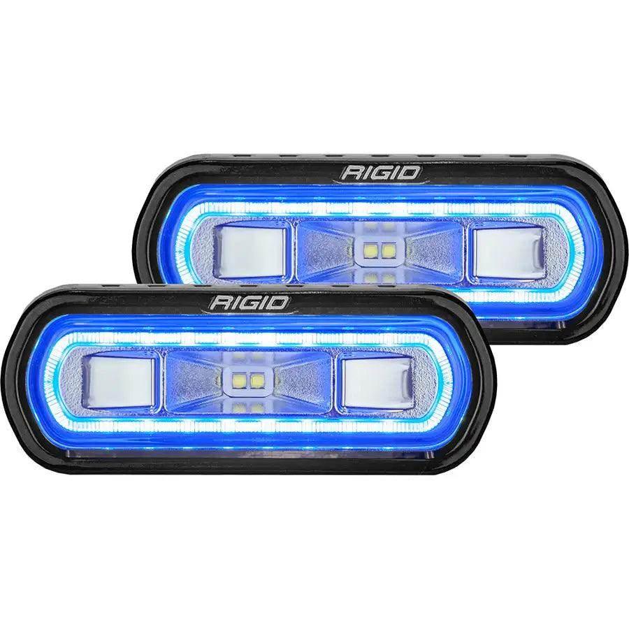 RIGID Industries SR-L Series Surface Mount Spreader Light - Black Housing - Blue Halo [53121] - Besafe1st
