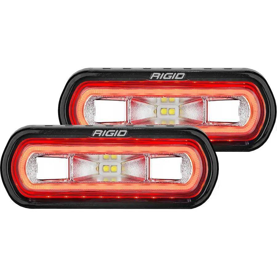 RIGID Industries SR-L Series Surface Mount Spreader Light - Black Housing - Red Halo [53122] RIGID Industries