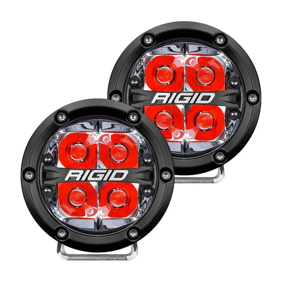 RIGID Industries 360-Series 4" LED Off-Road Spot Beam w/Red Backlight - Black Housing [36112] - Besafe1st