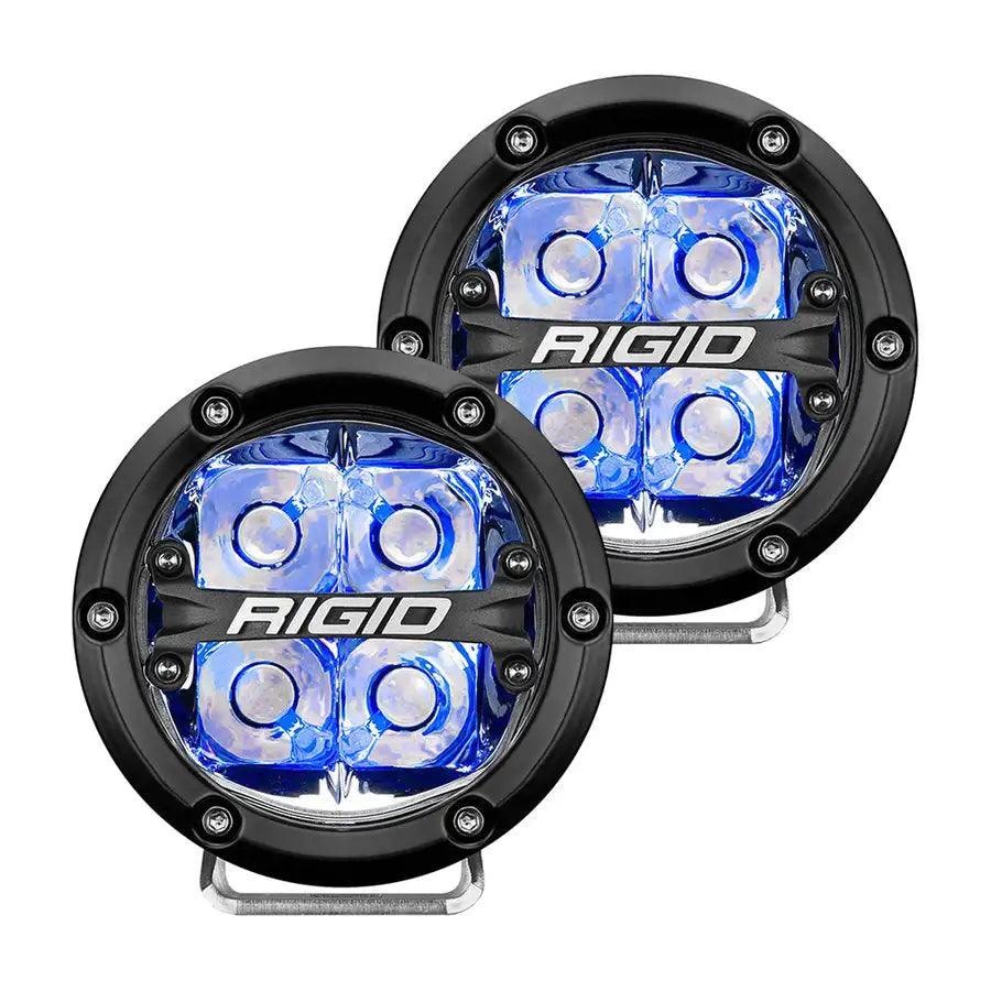 RIGID Industries 360-Series 4" LED Off-Road Spot Beam w/Blue Backlight - Black Housing [36115] - Besafe1st
