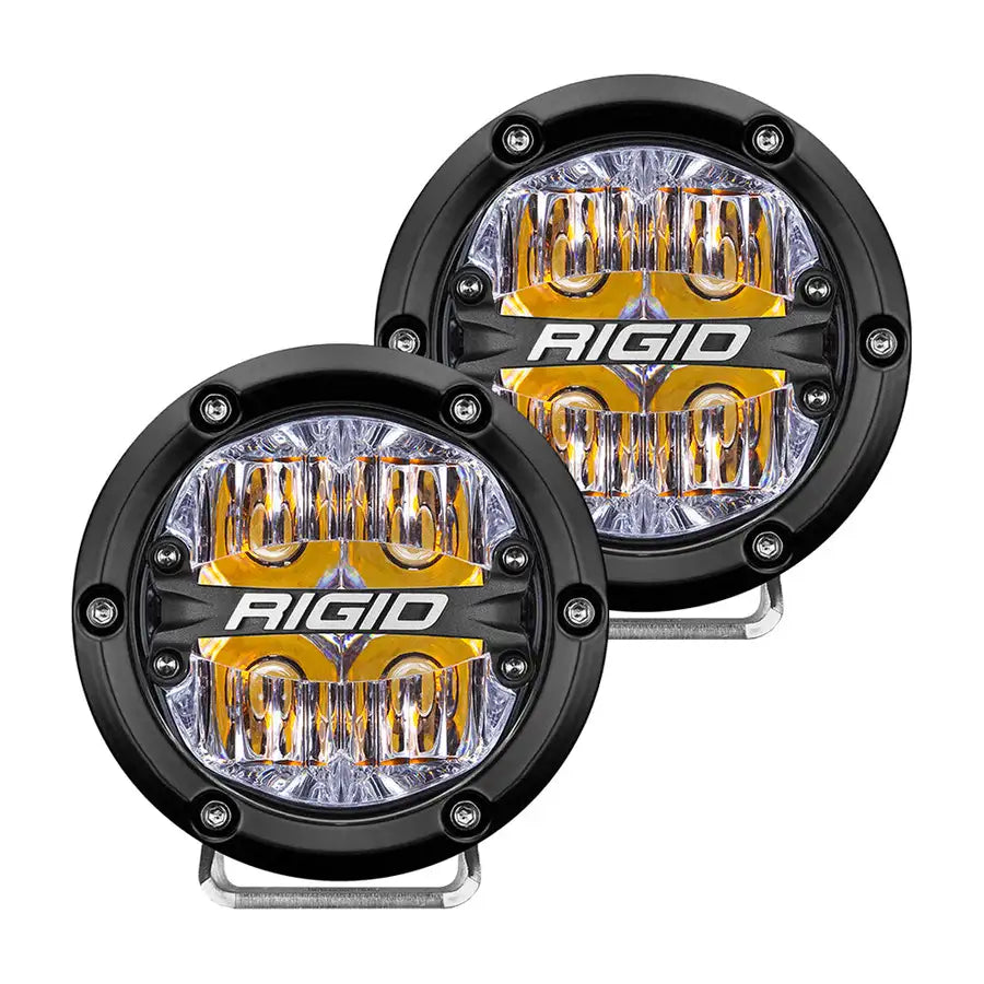 RIGID Industries 360-Series 4" LED Off-Road Fog Light Drive Beam w/Amber Backlight - Black Housing [36118] Besafe1st™ | 