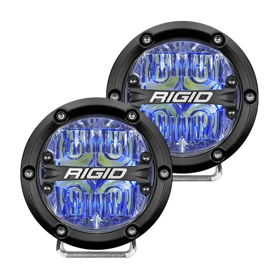 RIGID Industries 360-Series 4" LED Off-Road Fog Light Drive Beam w/Blue Backlight - Black Housing [36119] - Besafe1st