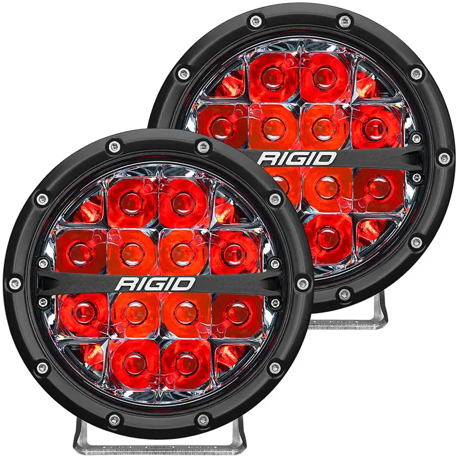 RIGID Industries 360-Series 6" LED Off-Road Fog Light Spot Beam w/Red Backlight - Black Housing [36203] - Besafe1st®  