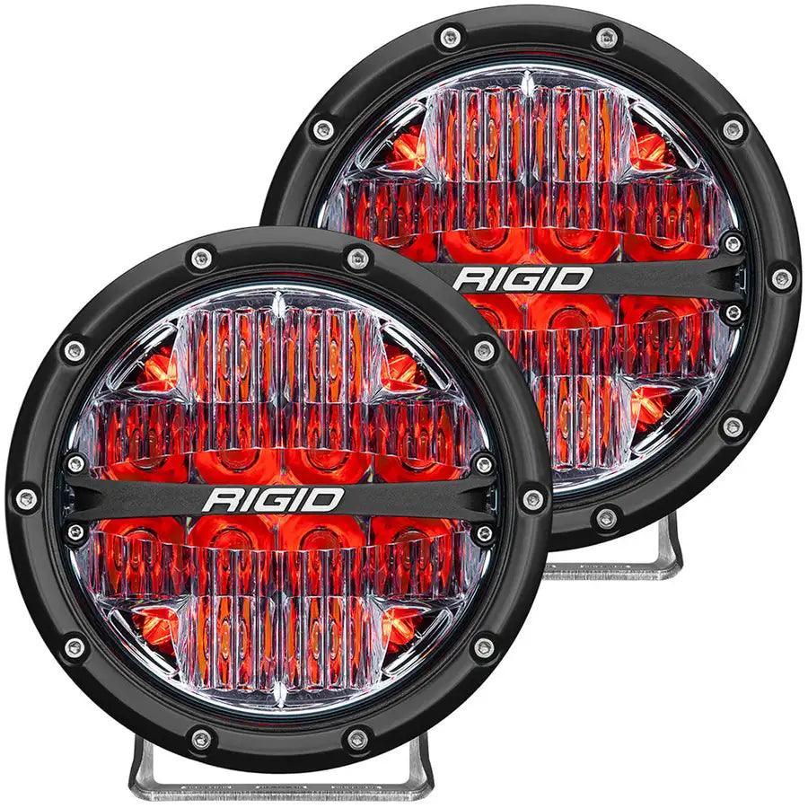RIGID Industries 360-Series 6" LED Off-Road Fog Light Drive Beam w/Red Backlight - Black Housing [36205] - Besafe1st
