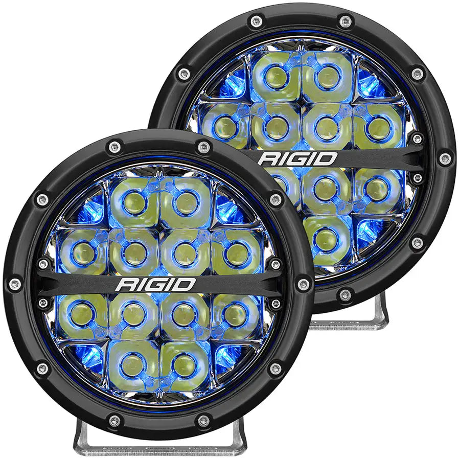 RIGID Industries 360-Series 6" LED Off-Road Fog Light Drive Beam w/Blue Backlight - Black Housing [36207] - Besafe1st®  