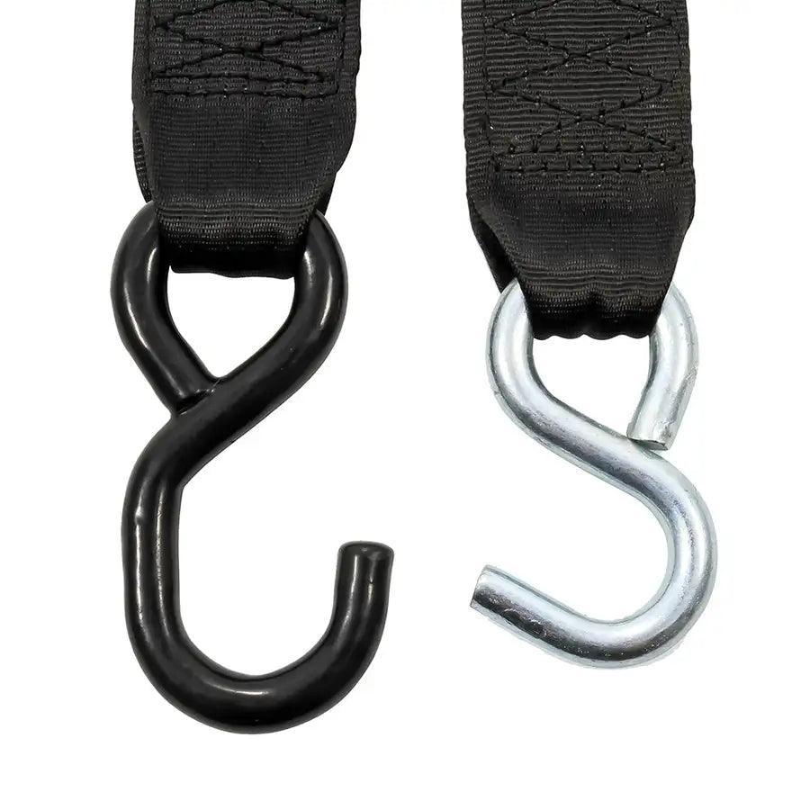 Camco Retractable Tie Down Straps - 2" Width 6 Dual Hooks [50031] - Besafe1st