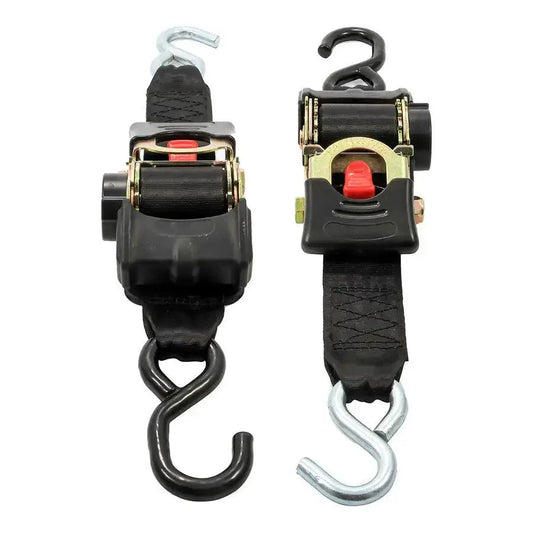 Camco Retractable Tie Down Straps - 2" Width 6 Dual Hooks [50031] - Besafe1st
