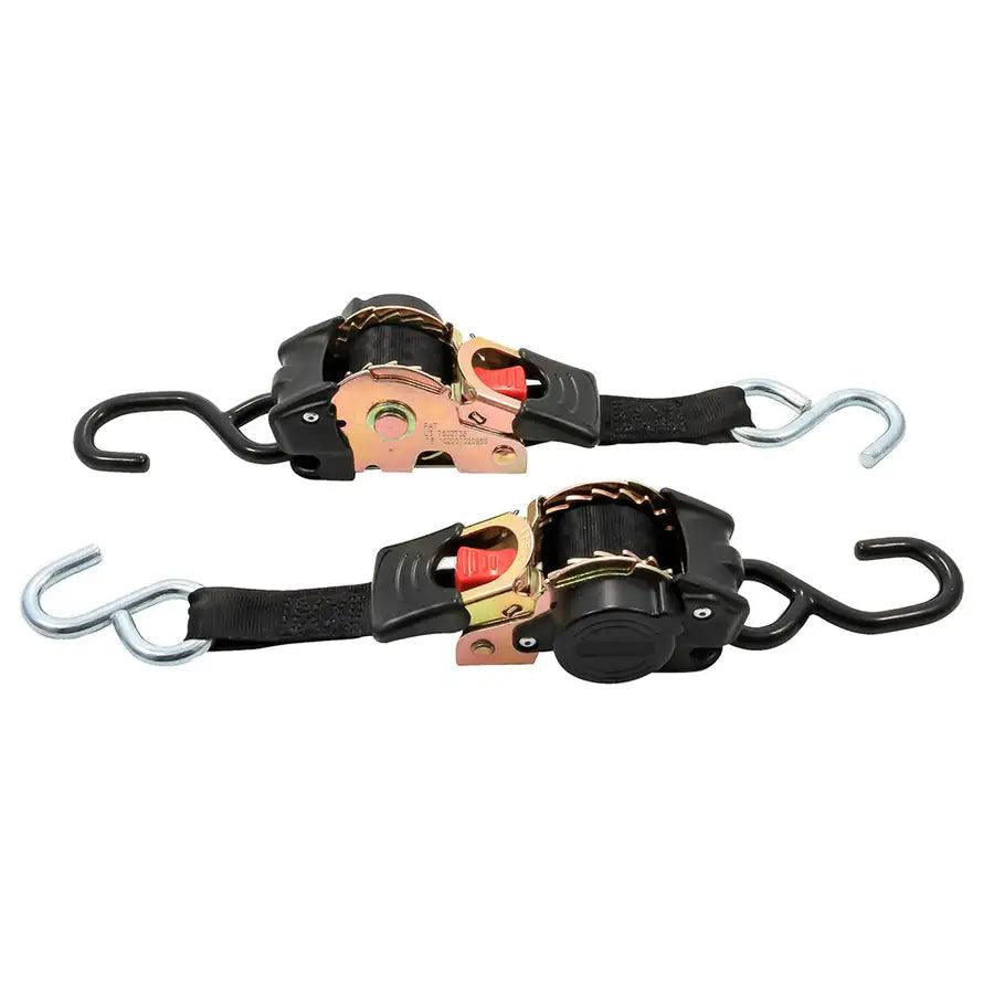 Camco Retractable Tie-Down Straps - 1" Width 6 Dual Hooks [50033] - Premium Accessories Besafe1st®  Shop now 